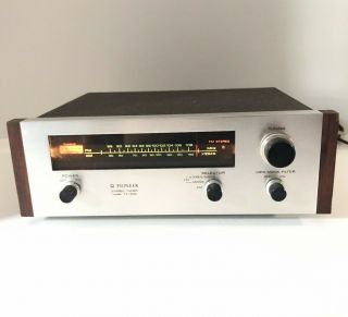 Vintage Pioneer Receiver Stereo Tuner Tx - 500 Silver W Wood Japan Am Fm |