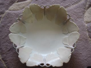 Vintage Fitz And Floyd Porcelain Butterfly Bowl With A Perimeter Of Butterflies