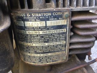 Vintage Briggs and Stratton Model 8 Engine B&S Go - Cart Scooter 107032 6