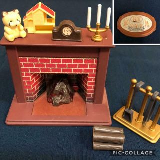 Sylvanian Families Calico Critters Vintage Sofa table fireplace Set ① Very rare 4