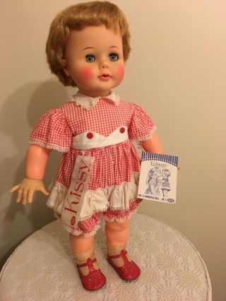 1961 Ideal 22” Kissy Doll Box,  Papers,  Tag,  Ribbon,  Fully Dressed 3