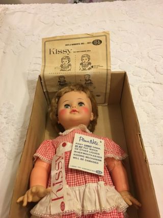 1961 Ideal 22” Kissy Doll Box,  Papers,  Tag,  Ribbon,  Fully Dressed 8