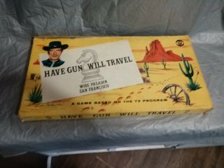 Have Gun Will Travel Vintage Board Game Cbs 1959 Cowboy Western Tv Show