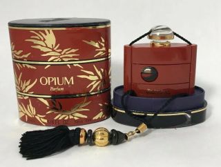 Vintage Ysl Yves Saint Laurent Opium Parfum Perfume Splash 1/4 Fl Oz / 7.  5 Ml
