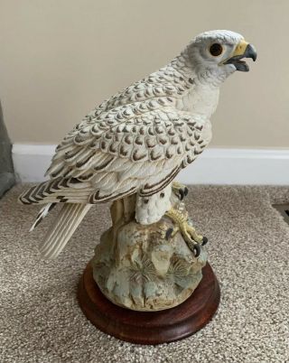 Vintage Andrea By Sadek Gyrfalcon Bird Falcon Porcelain Figurine Statue 9053