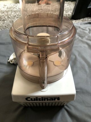 Vintage Cuisinart (cfp9a) Robot Coupe Food Processor Missing Food Pusher