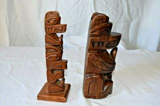 West Coast Wood Carving First Nation Art Totem Pole MCM Vintage 5