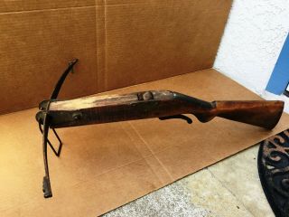 Antique Vintage Crossbow 28 " Stock 20 " Spring Extremely Powerful