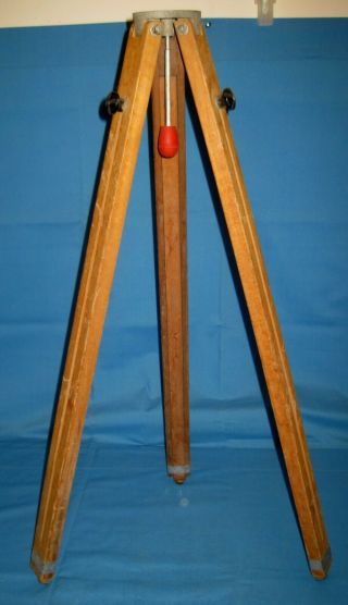 Vtg Antique Wooden/wood Adjustable Tripod Surveying/camera Steampunk & More