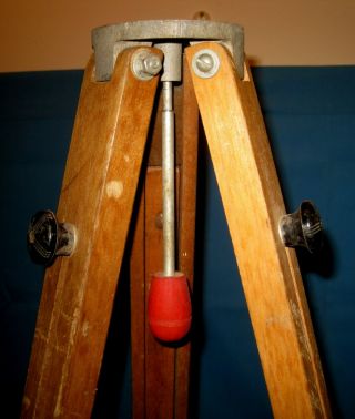 VTG Antique Wooden/Wood Adjustable TriPod Surveying/Camera Steampunk & More 4