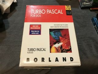 Vintage Complete Turbo Pascal For Dos Version 7.  0 Borland