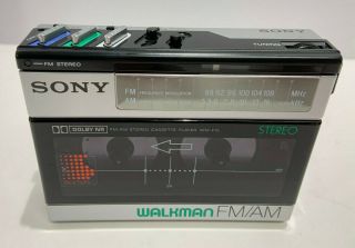 Vintage Sony WM - F15 Walkman AM/FM Cassette Parts/Repair Not 2