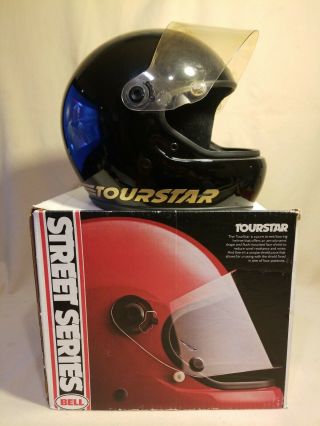 Vintage 1980 Bell Black Tourstar Street Series Helmet R - T S Size 7 Box