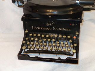 Vintage UNDERWOOD Elliot Fisher NOISELESS Black Typewriter 2