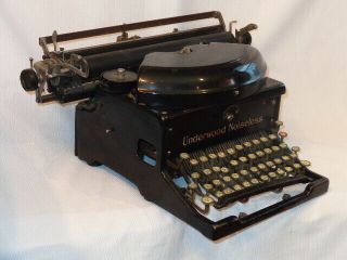 Vintage UNDERWOOD Elliot Fisher NOISELESS Black Typewriter 4