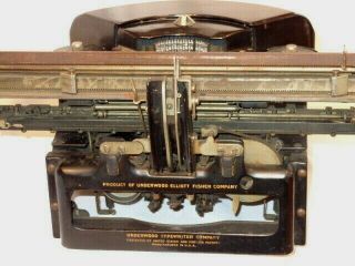 Vintage UNDERWOOD Elliot Fisher NOISELESS Black Typewriter 6
