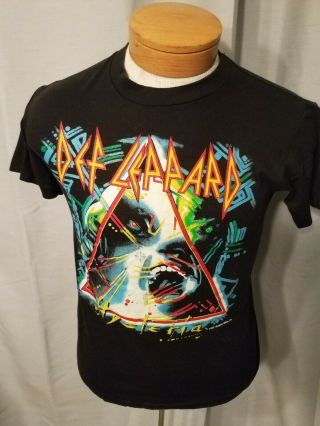 Vintage 1987 Def Leppard Hysteria Tour Concert T - Shirt Not Reprint Ss
