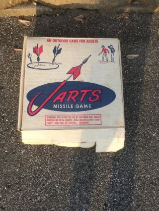 Vintage Yard Jarts Game Box Only With 2 Hoops Outdoor Toss Throw