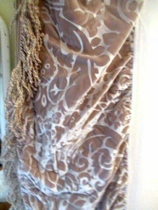 Vintage Antique Queen Velvet Fringe Bedskirt/bed Skirt/dust Ruffle
