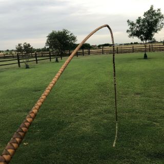 Antique Leather Braided Buggy / Horse Whip / Vintage Horse Crop - Barn Fresh