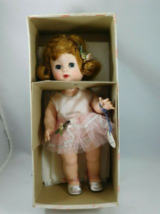 Vntg 10 " Nancy Ann Debbie Slw Doll Pink Ballerina 3806 W/ Box,  Hang Tag