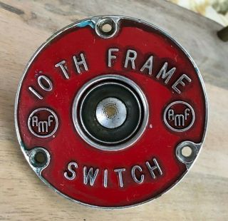Vintage Amf 10th Frame Bowling Ignition Switch Button - Red