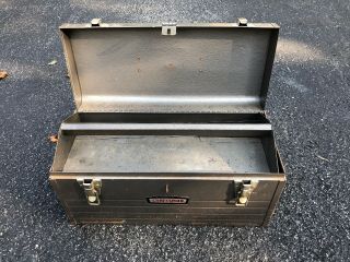 Vintage Craftsman ' Crown - logo ' 6500 toolbox w.  carry tray. 4