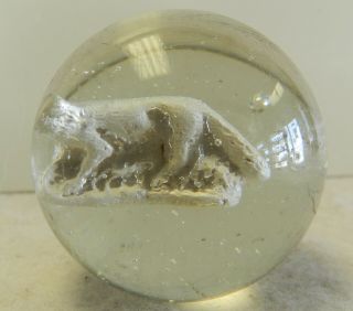 9179m Vintage German Handmade Sulphide Marble 1.  52 Inches