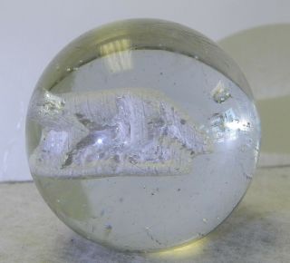 9179m Vintage German Handmade Sulphide Marble 1.  52 Inches 2