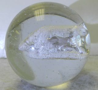 9179m Vintage German Handmade Sulphide Marble 1.  52 Inches 7