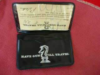 Vintage Paladin Have Gun Will Travel Fan Club Wallet,  Picture,  Card,  Kids 2