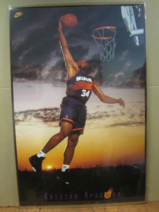 Vintage Nike Raising Arizona Suns Barkley Poster 1993 Basketball 2979