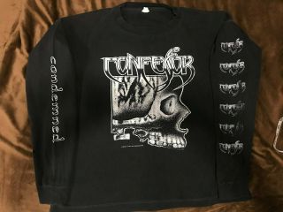 Vintage Confessor rare tour shirt long sleeve Slayer Kreator Megadeth Anthrax 2