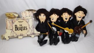 Applause 4 Beatles Forever Dolls 1987 Complete Set W/ Tags Store Display Vintage