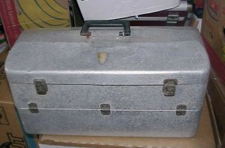 Vintage Fishing Tackle Metal Aluminum Box