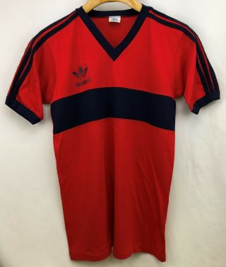 Vintage 1980s Adidas Trefoil 3 Stripes Ringer T - Shirt Usa Size L