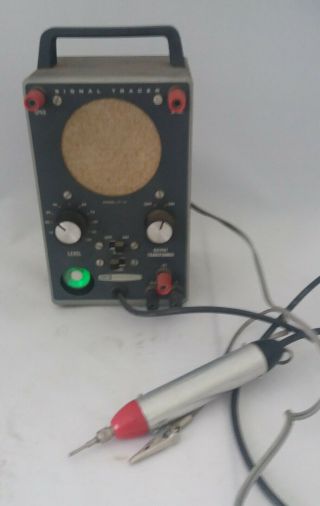 Vintage Heathkit Signal Tracer Model It - 12 Powers On With Probe Made In U.  S.  A.