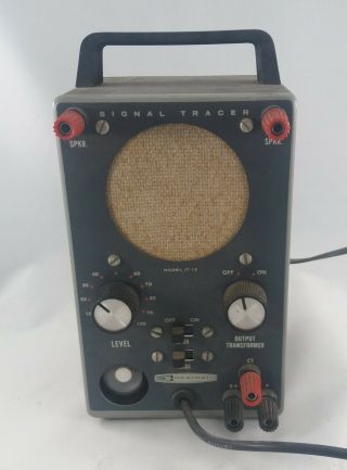 Vintage HEATHKIT Signal Tracer model IT - 12 powers on with probe made in U.  S.  A. 2