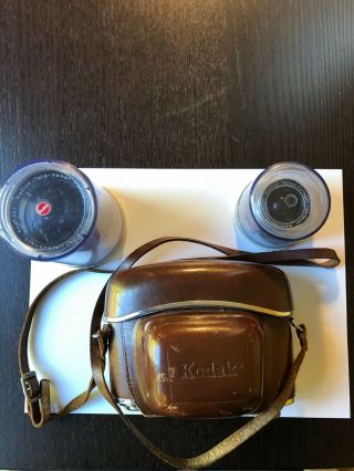 Vintage Kodak Retina Reflex III 35MM Camera with 3 lenses and case 3