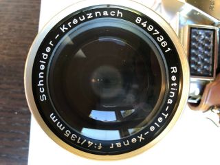Vintage Kodak Retina Reflex III 35MM Camera with 3 lenses and case 5