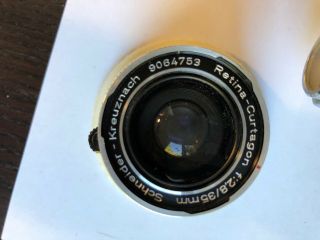 Vintage Kodak Retina Reflex III 35MM Camera with 3 lenses and case 6