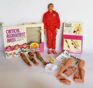 Vintage 1975 The Six Million Dollar Man Colonel Steve Austin Critical Arms Legs