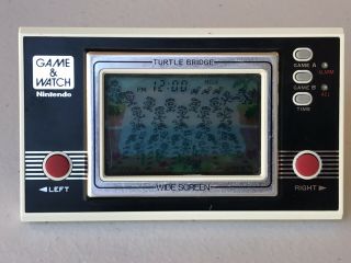 Nintendo Game & Watch: Turtle Bridge 1982 Wide Screen Tl - 28 Vintage