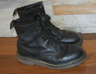 Dr Martens 1460 Vintage Black Boots Made In England Size Uk 5 Air Cushion Soles