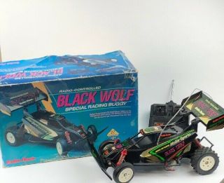 Vintage Radio Shack Rc Radio Control Black Wolf Special Racing Buggy Remote Box