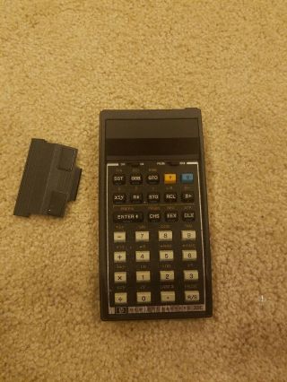 Hewlett Packard 33E Programmable Calculator,  in authentic HP case,  VINTAGE 2