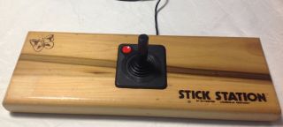 Atari 2600 Joystick Stick Station By Skywriter Controller Holder Wooden Rare Vtg