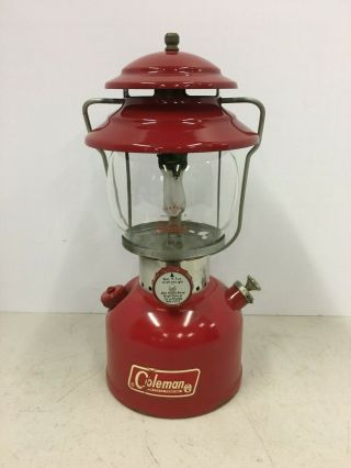 Vintage Coleman Lantern 200a Red January 1970 Camping Hiking Light
