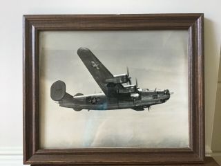 Vintage Wwii B - 24 Liberator Bomber Airplane Press Photograph John Faber