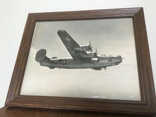 Vintage WWII B - 24 Liberator Bomber Airplane Press Photograph John Faber 2